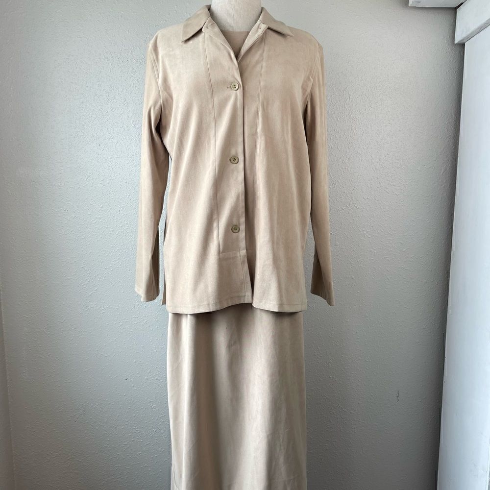 Harve Benard Matching Button Down Shirt and Dress Size 10 EUC